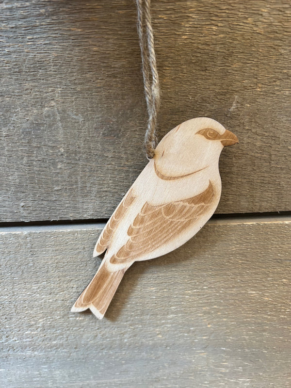 Wooden Bird Die-Cut Ornament