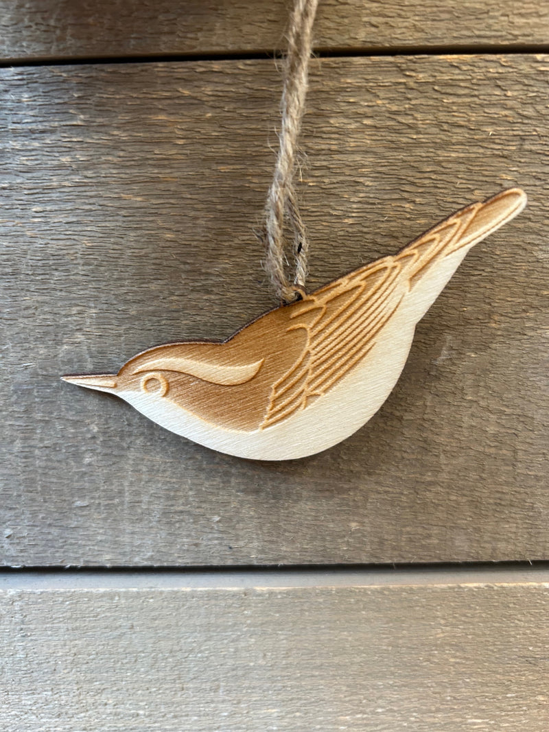 Wooden Bird Die-Cut Ornament