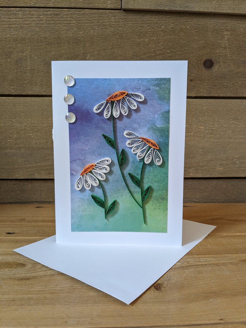 Jill Savouré- Quilled Daisy Greeting Card