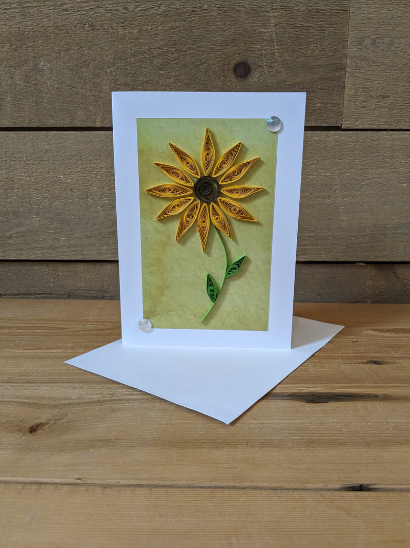 Jill Savouré- Quilled Sunflower Greeting Card