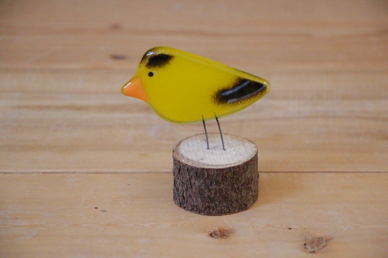 The Glass Bakery - Perched Goldfinch - Chick